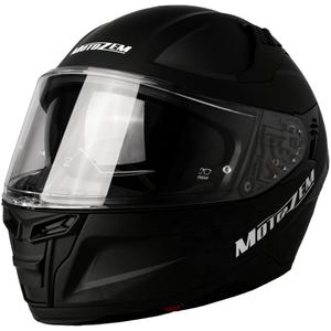 Zintegrowany kask motocyklowy Motozem Guardian w kolorze czarnym, matowym