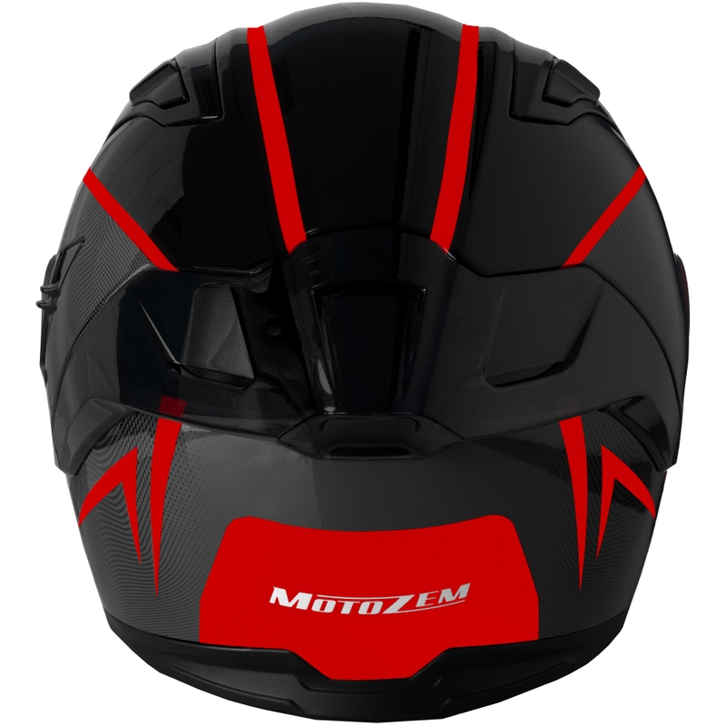 Integralny kask motocyklowy Motozem Guardian czarno-czerwony