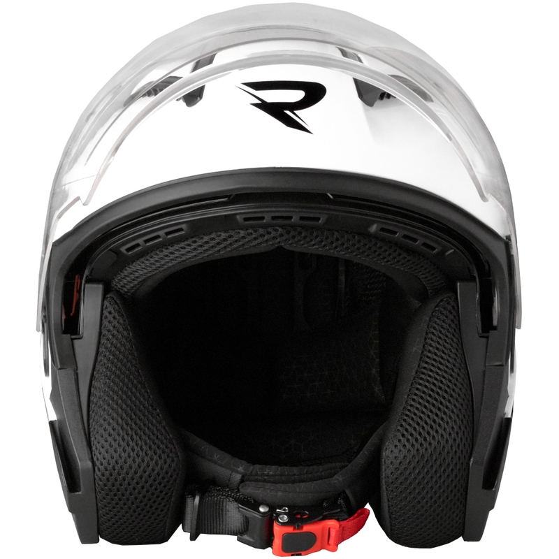 Kask motocyklowy otwarty Street Racer Sonic w kolorze biało-czarnym, błyszczącym