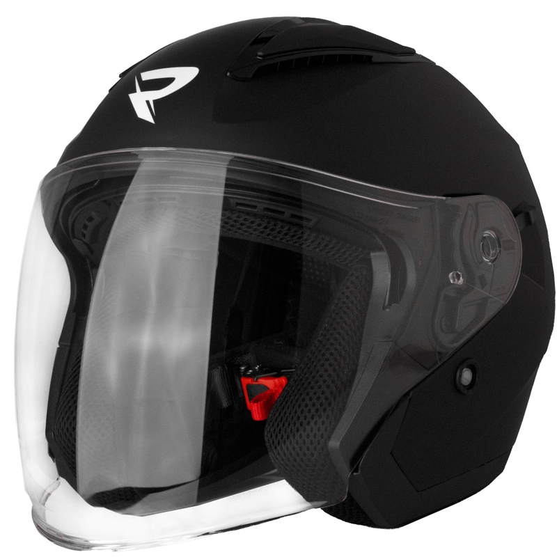 Kask motocyklowy otwarty Street Racer Sonic matowy czarny