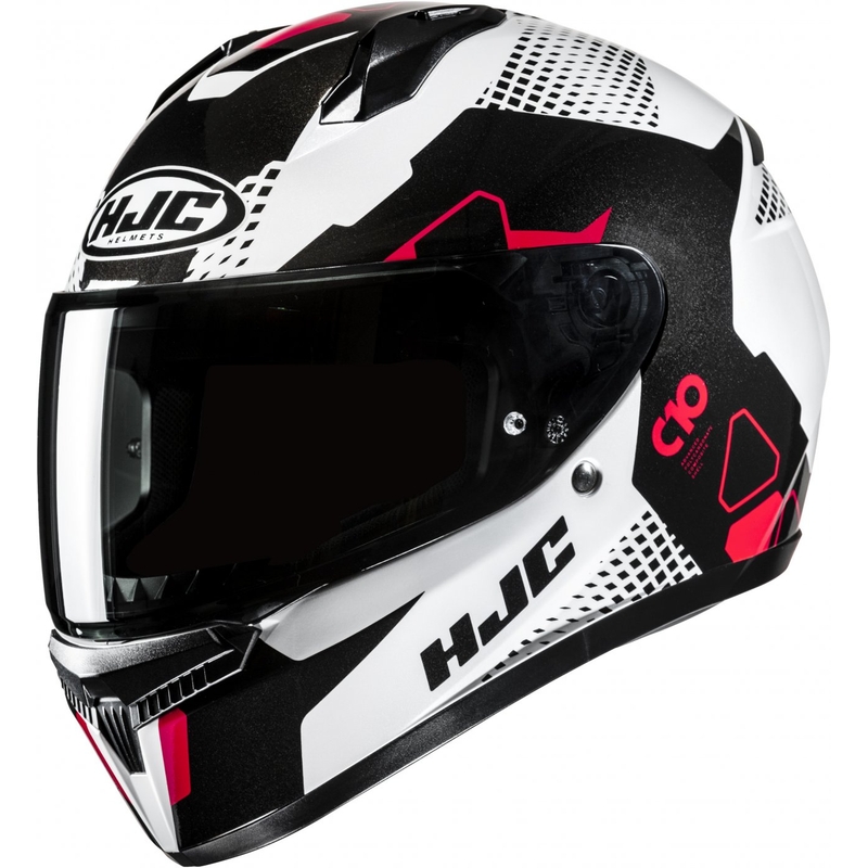 Kask motocyklowy integralny HJC C10 Aspa MC1 biało-czarno-czerwony