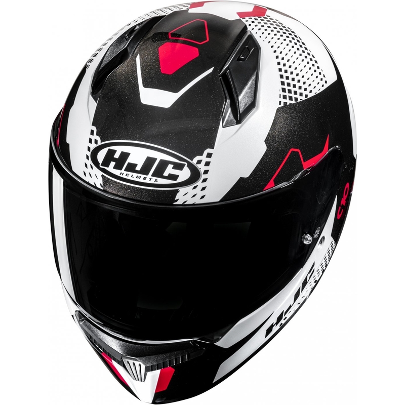 Kask motocyklowy integralny HJC C10 Aspa MC1 biało-czarno-czerwony