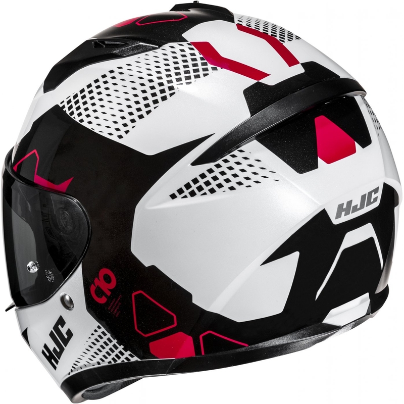 Kask motocyklowy integralny HJC C10 Aspa MC1 biało-czarno-czerwony