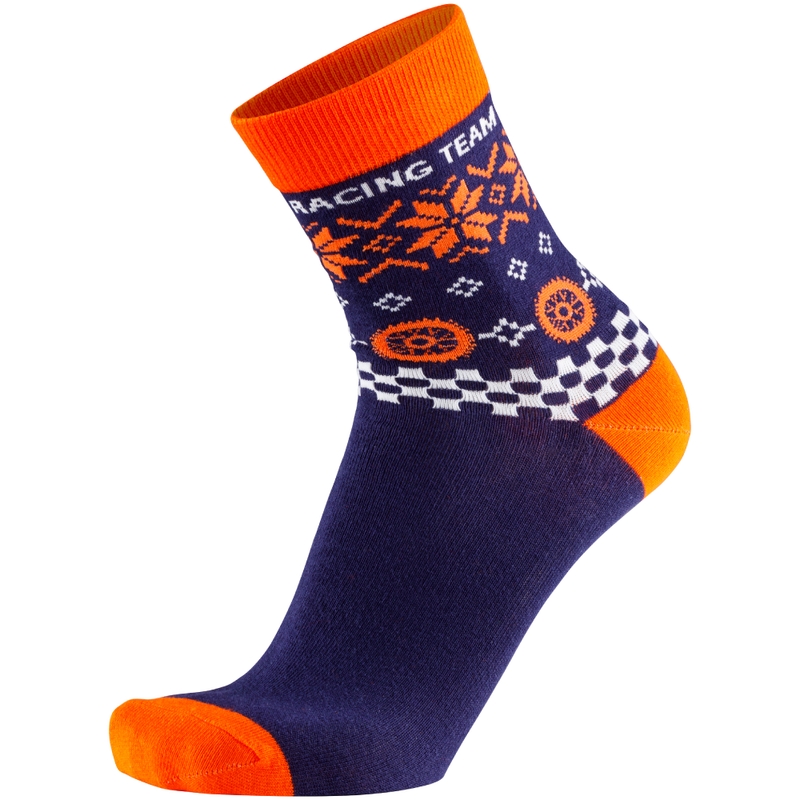 Skarpetki Red Bull KTM Winter niebiesko-pomarańczowe