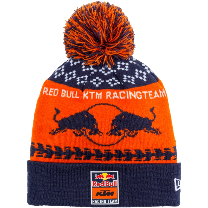 Niebiesko-pomarańczowa czapka Red Bull KTM Winter Beanie