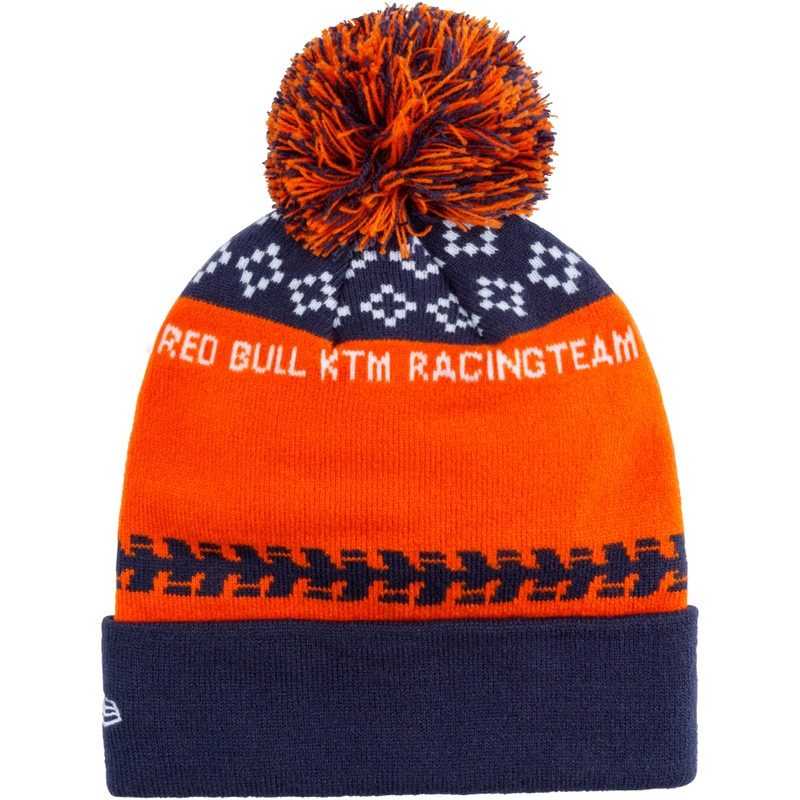 Niebiesko-pomarańczowa czapka Red Bull KTM Winter Beanie