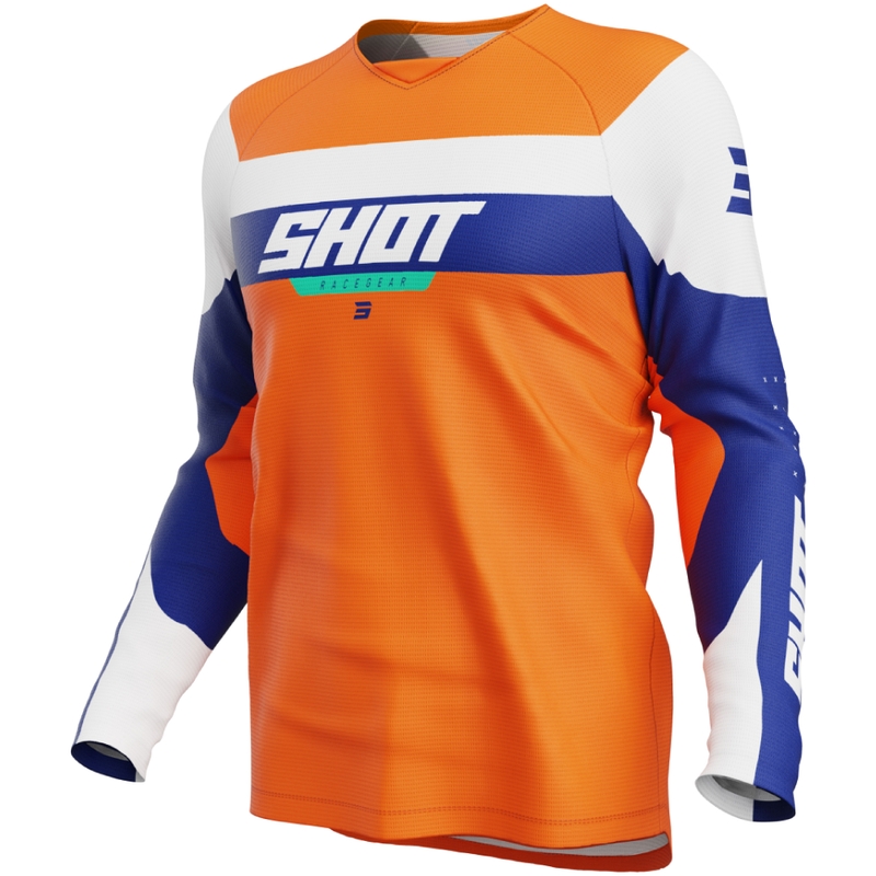Pomarańczowa koszulka motocrossowa dla dzieci Shot Draw League