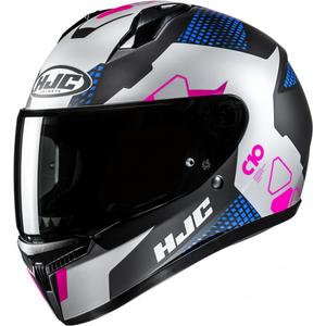 Kask Motocyklowy Pełny HJC C10 Aspa MC28SF Czarno-Niebiesko-Różowo-Srebrny