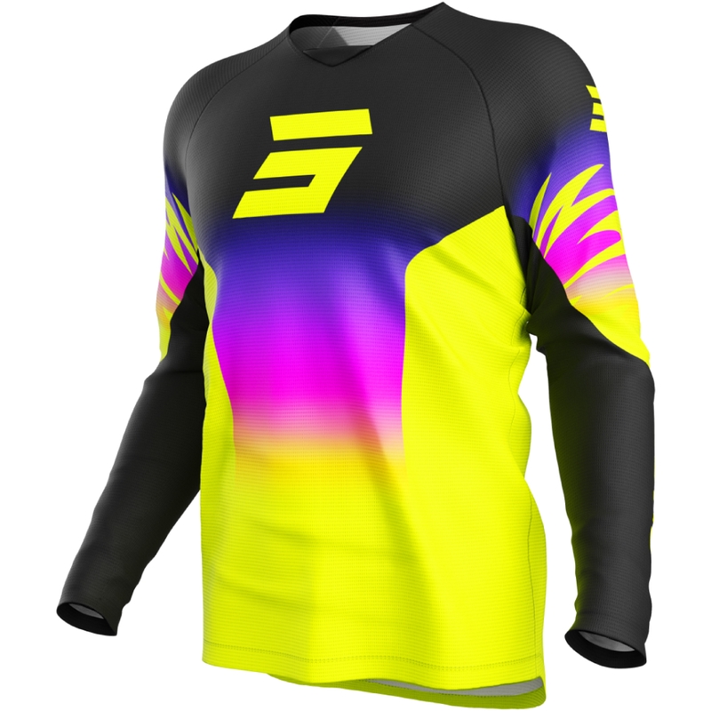Dziecięca koszulka motocrossowa Shot Draw X-Trem fluo żółta