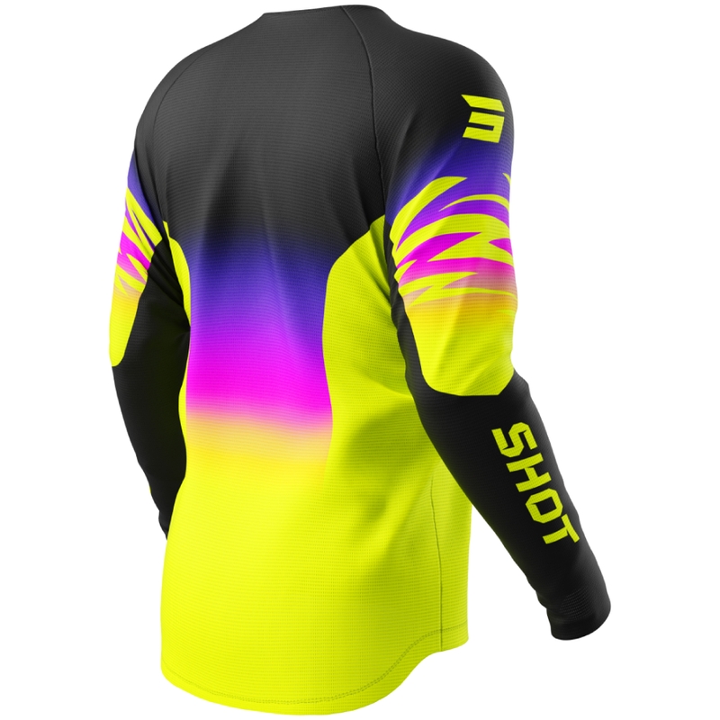Dziecięca koszulka motocrossowa Shot Draw X-Trem fluo żółta