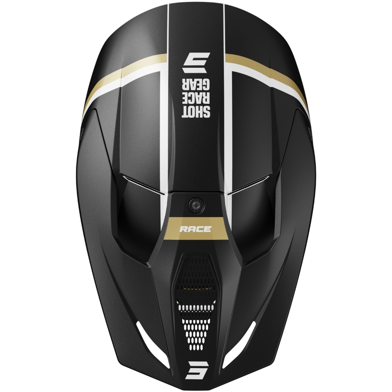 Kask motocrossowy Shot Race Mythic, matowy, czarno-złoty