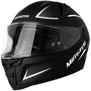 Integralny kask motocyklowy Motozem Guardian, matowy czarno-biało-szary