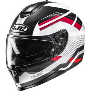 Kask motocyklowy integralny HJC C70N Belis MC1SF czarno-biało-czerwony