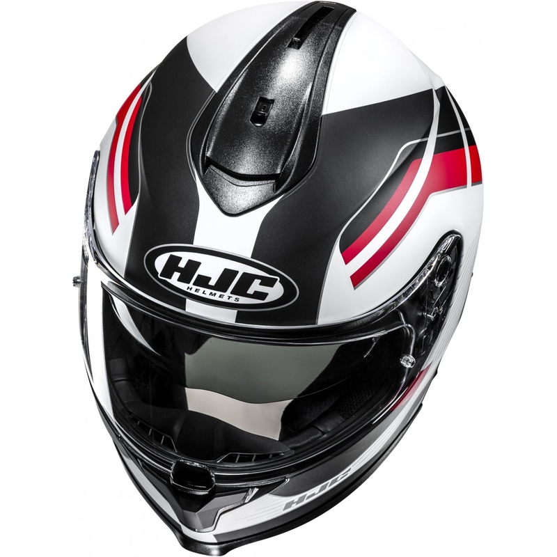 Kask motocyklowy integralny HJC C70N Belis MC1SF czarno-biało-czerwony