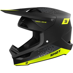 Kask motocrossowy Shot Furious Draw fluo żółty