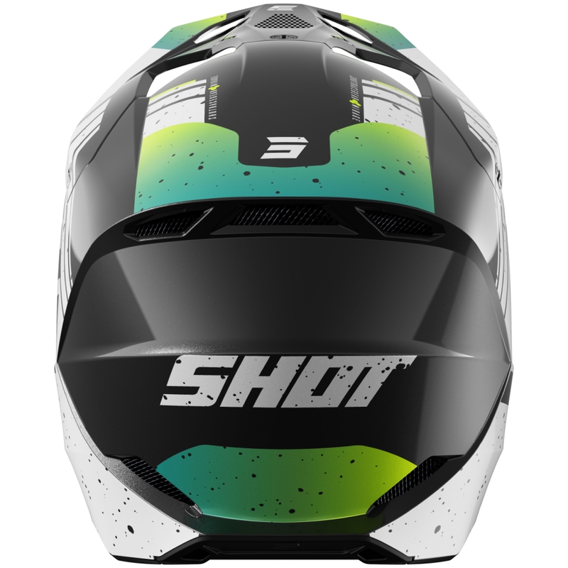 Kask motocrossowy Shot Furious Mirage niebiesko-fluo żółty