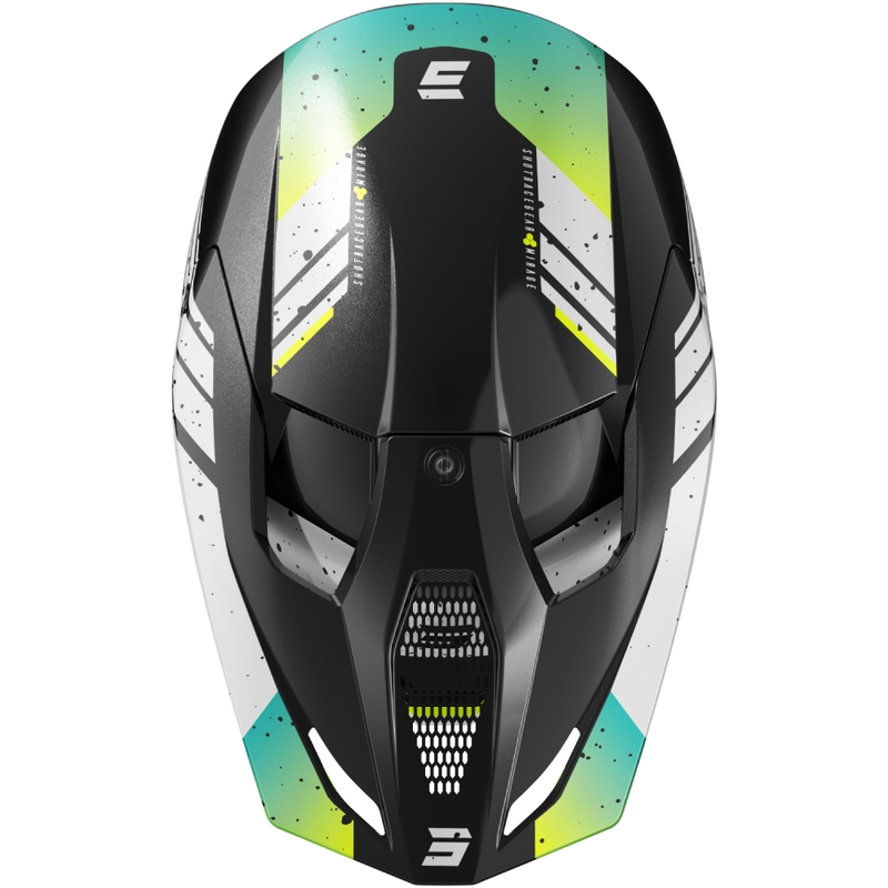 Kask motocrossowy Shot Furious Mirage niebiesko-fluo żółty