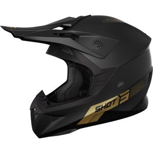 Kask motocrossowy Shot Pulse Element w kolorze matowego złota