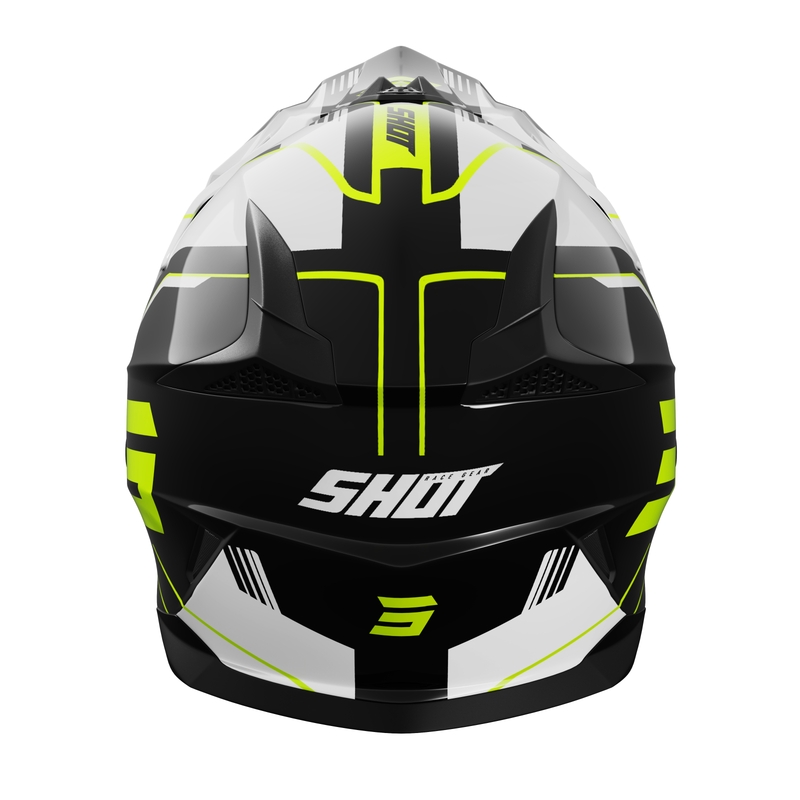 Dziecięcy kask motocrossowy Shot Pulse Lines czarno-fluo żółty