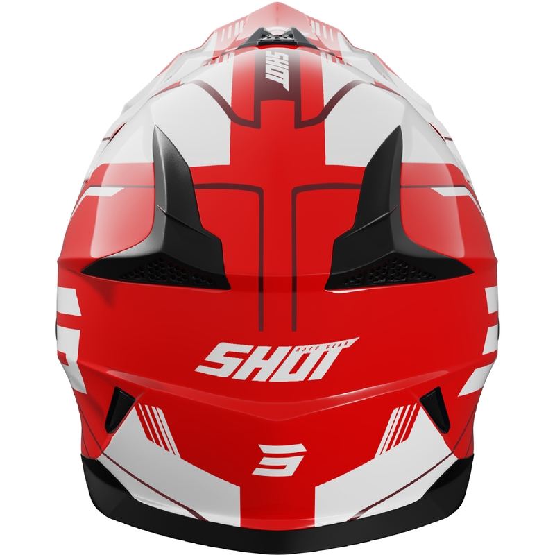 Dziecięcy kask motocrossowy Shot Pulse Lines czerwony