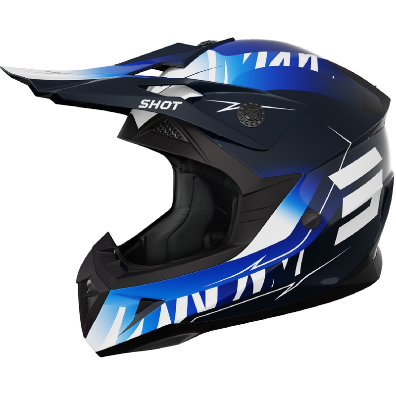 Dziecięcy kask motocrossowy Shot Pulse X-Trem niebieski