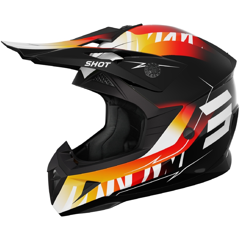 Dziecięcy kask motocrossowy Shot Pulse X-Trem pomarańczowo-czerwony