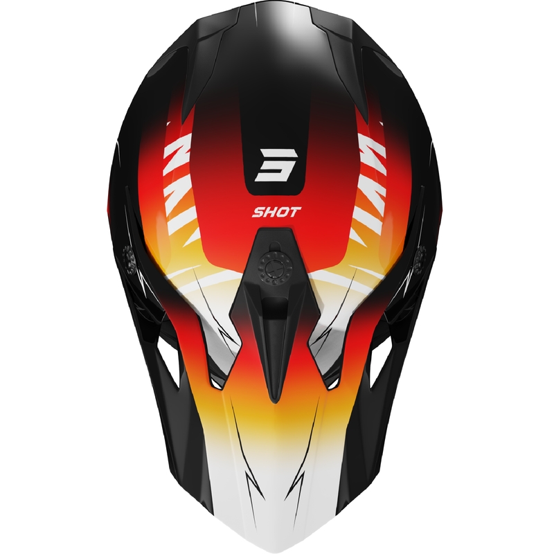 Dziecięcy kask motocrossowy Shot Pulse X-Trem pomarańczowo-czerwony