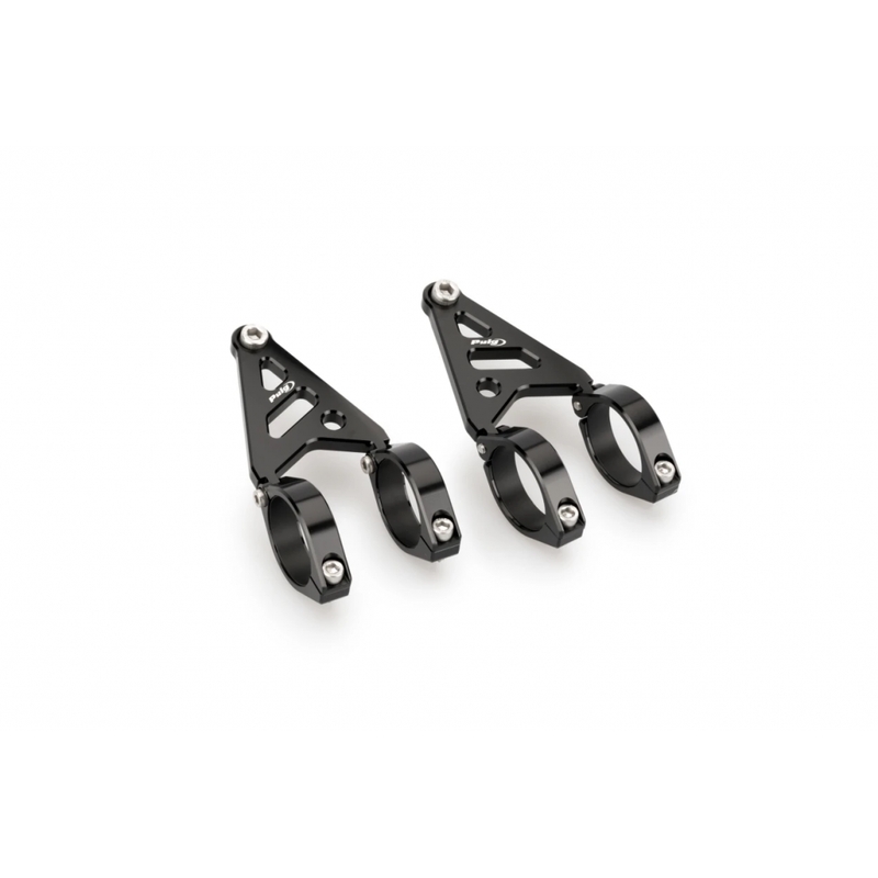 Clamp set PUIG LUMEN LED d 42-43mm + suport for headlights black