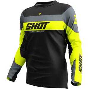 Koszulka motocrossowa Shot Devo League w kolorze fluo-żółtym
