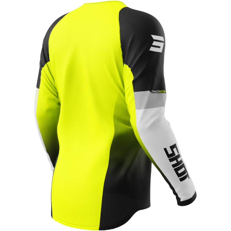Koszulka motocrossowa Shot Draw Instinct w kolorze fluo żółtym