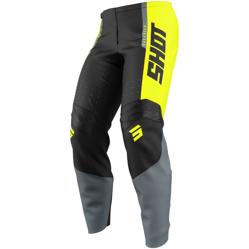 Dziecięce spodnie motocrossowe Shot Draw League w kolorze fluo żółtym
