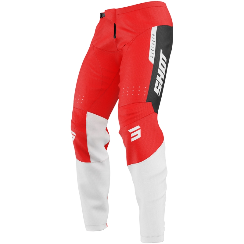 Czerwone spodnie motocrossowe dla dzieci Shot Draw League