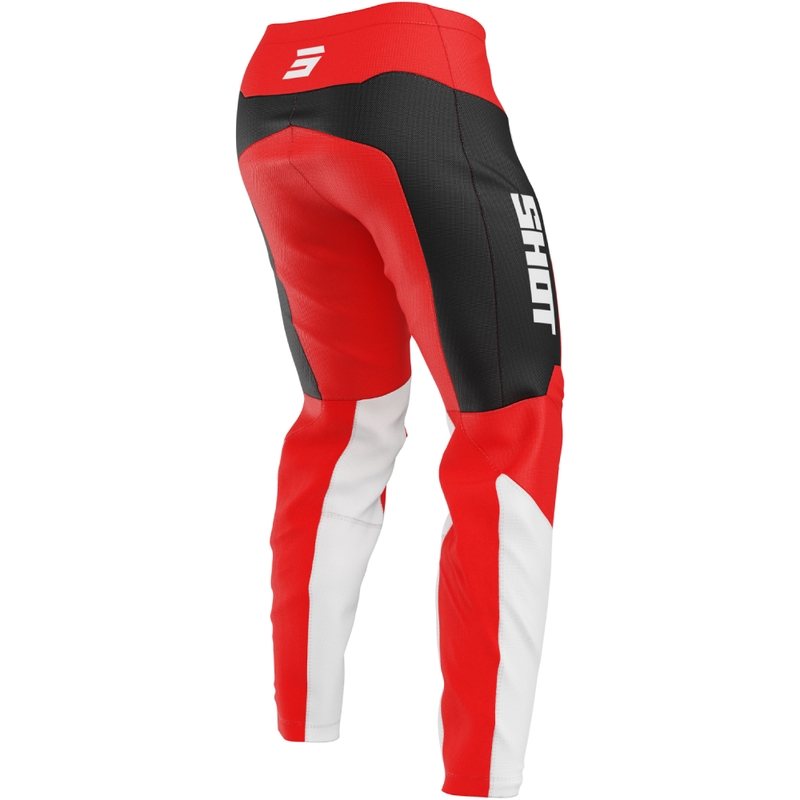 Czerwone spodnie motocrossowe dla dzieci Shot Draw League