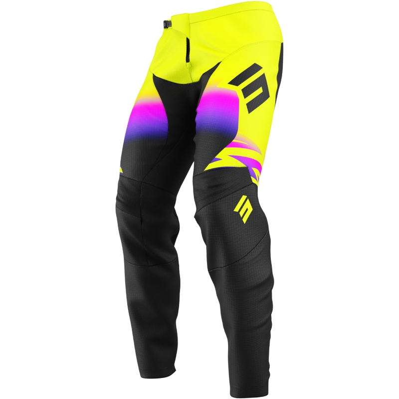Dziecięce spodnie motocrossowe Shot Draw X-Trem fluo żółte