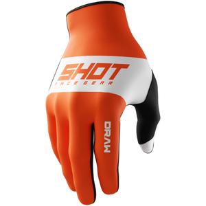 Dziecięce rękawiczki motocrossowe Shot Draw Sky pomarańczowe