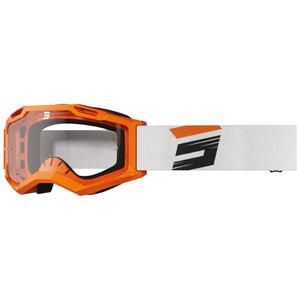 Gogle motocrossowe Shot Assault 2.0 Claw fluo pomarańczowe z przezroczystą plexi