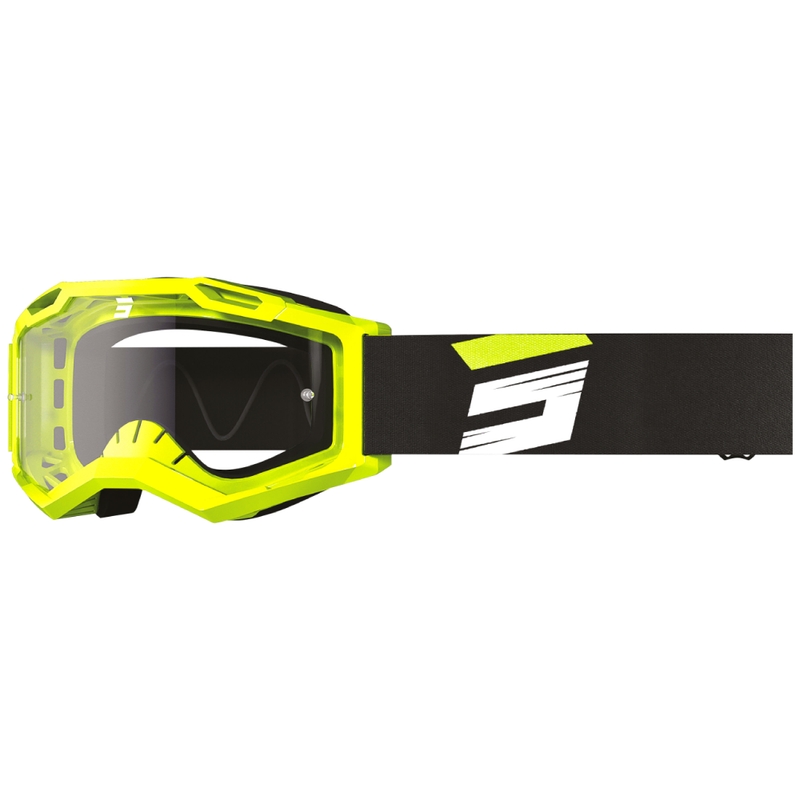 Gogle motocrossowe Shot Assault 2.0 Claw fluo żółte z przezroczystą plexi