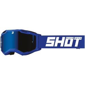 Gogle motocrossowe Shot Assault 2.0 Jednokolorowe niebieskie z irydową pleksi