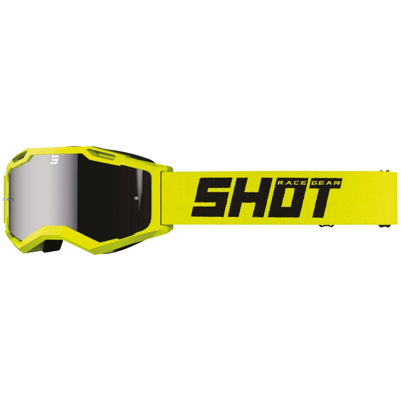 Gogle motocrossowe Shot Assault 2.0 Solidne, fluo żółte ze szkłem irydowym