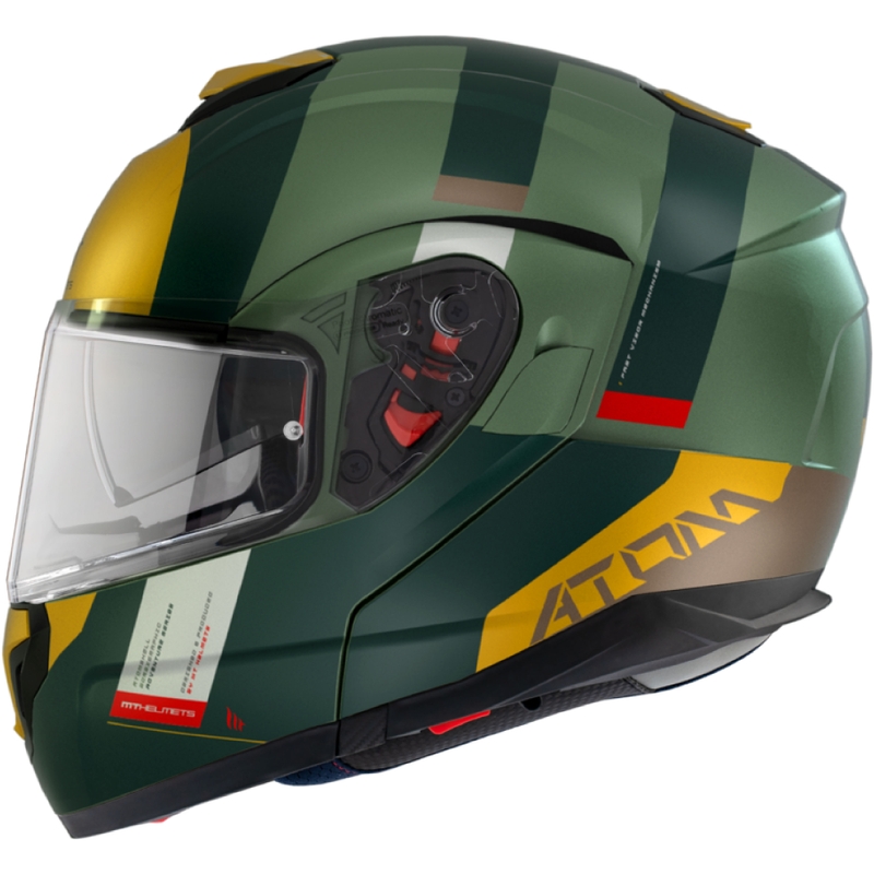 Sprzedam kask motocyklowy składany MT Atom SV Gorex C6 żółto-zielony wyprzedaż