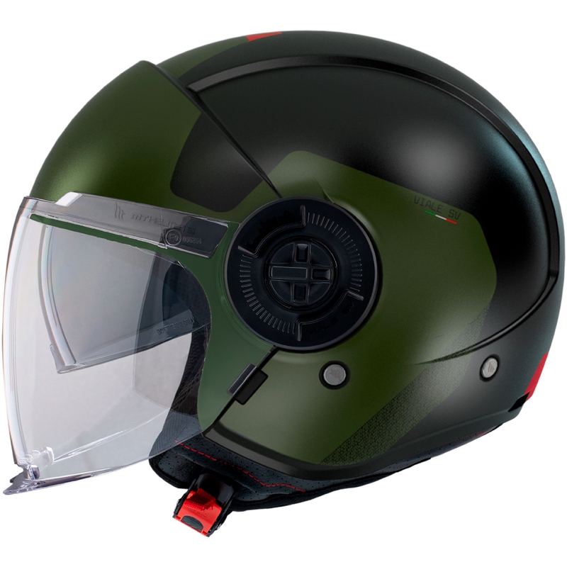 Kask motocyklowy otwarty MT Viale SV S Beta A6 czarno-zielony