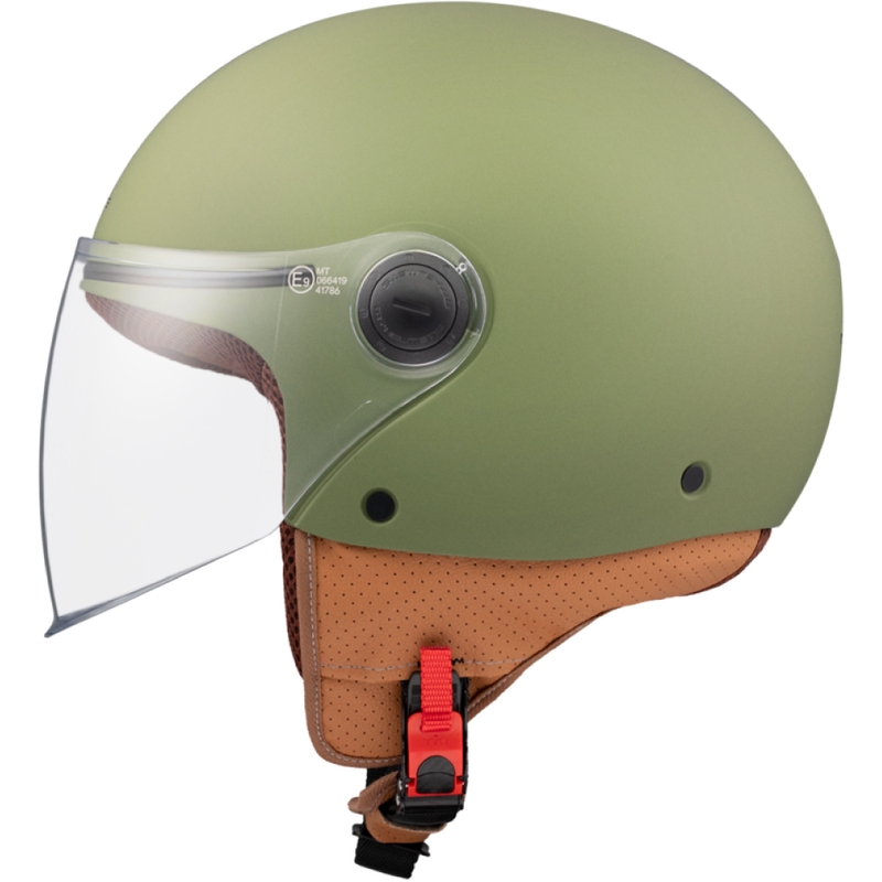 Kask motocyklowy otwarty MT Street S, matowo-zielony