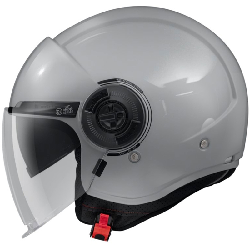 Otwarty kask motocyklowy MT Viale SV S Jednolity szary błyszczący