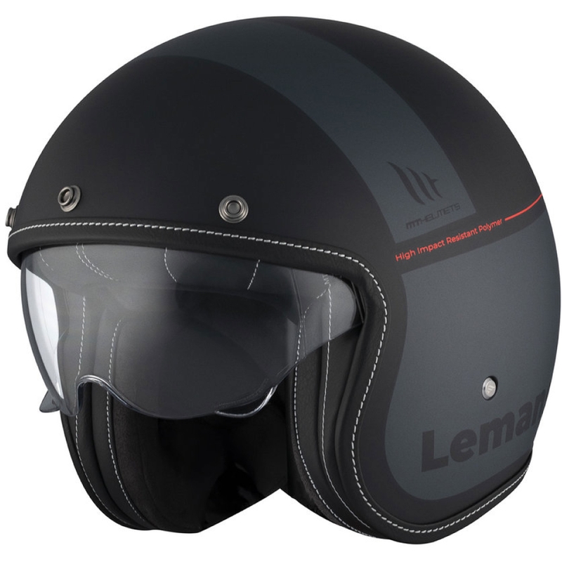Kask motocyklowy otwarty MT Le Mans 2 SV Quality B2 w kolorze czarnym matowym wyprzedaż