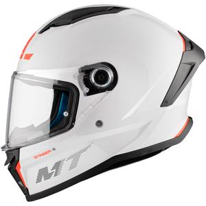 Zintegrowany kask motocyklowy MT Stinger 2 Solidny, błyszczący, biały