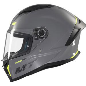 Zintegrowany kask motocyklowy MT Stinger 2 Solidny błyszczący szary