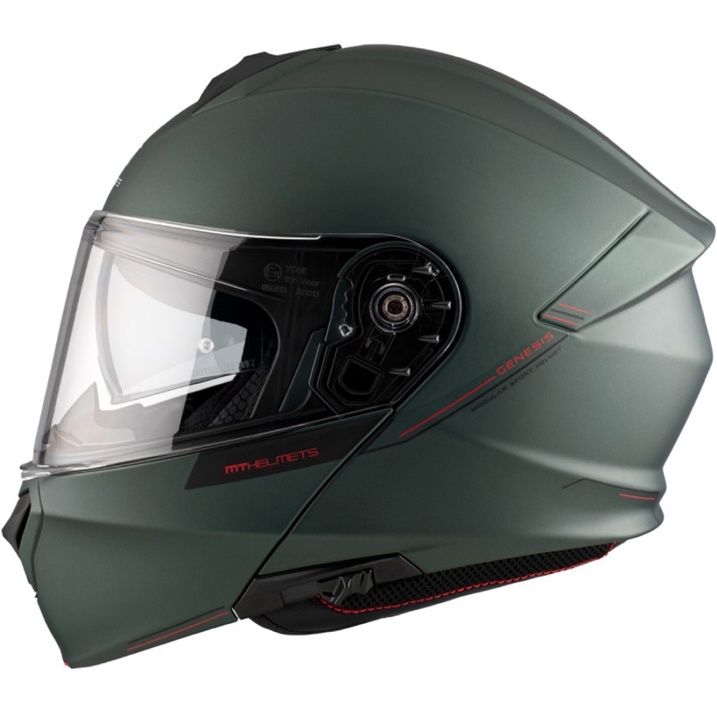 Kask motocyklowy składany MT Genesis SV Solid A6 zielony matowy