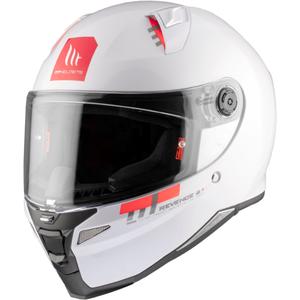 MT REVENGE 2 S SOLID A0 kask motocyklowy integralny biały błyszczący