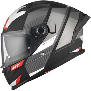 Kask motocyklowy integralny MT BRAKER CHENTO B0 czarno-szaro-biały