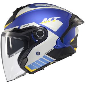 Kask otwarty MT Cosmo SV Cruiser matowy niebiesko-czarno-szary